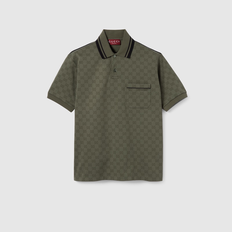 Gucci Gg Jersey Jacquard Polo Shirt