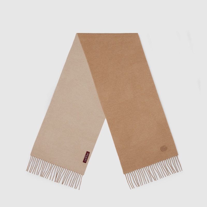 Gucci Cashmere Scarf With Patch | Thumbnail 2 Gucci Cashmere Scarf With Patch | Thumbnail 2