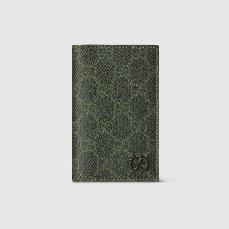 Gucci Gg Monogram Long Card Case In Green