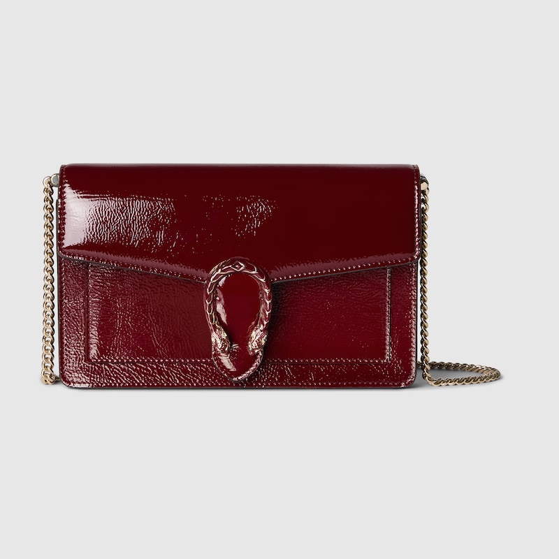Gucci Dionysus Wallet On Chain In Burgundy