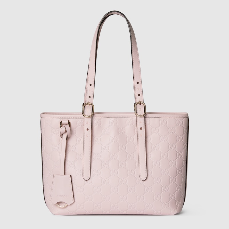Gucci Gg Emblem Medium Tote Bag In Pink