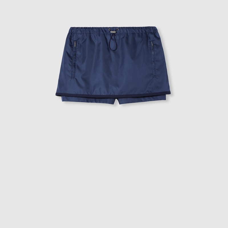 Gucci Gabardine Nylon Skort With Metal Logo