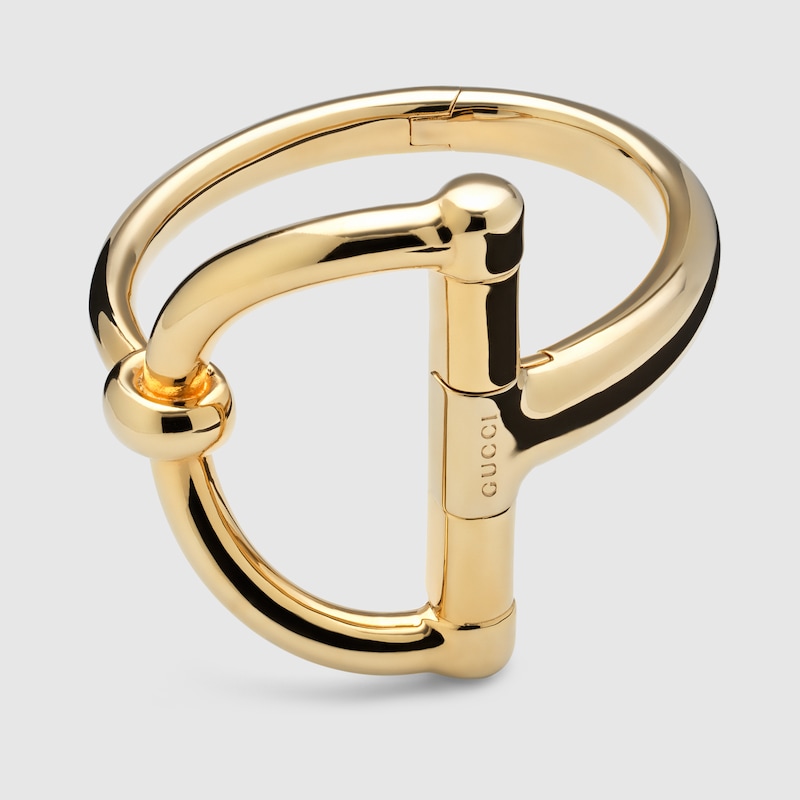 Gucci Women Bracelet With Half Horsebit In Gold
