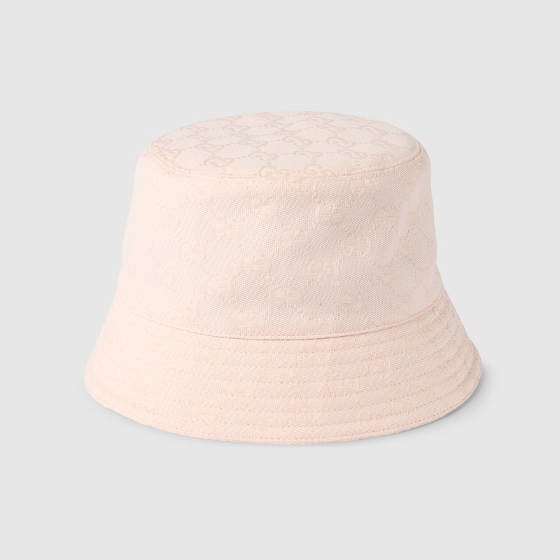 Gucci Gg Cotton Canvas Bucket Hat In Pink