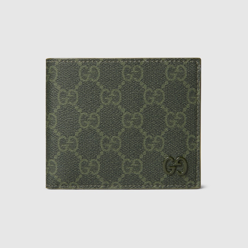 Gucci Gg Monogram Bi-fold Wallet In Green