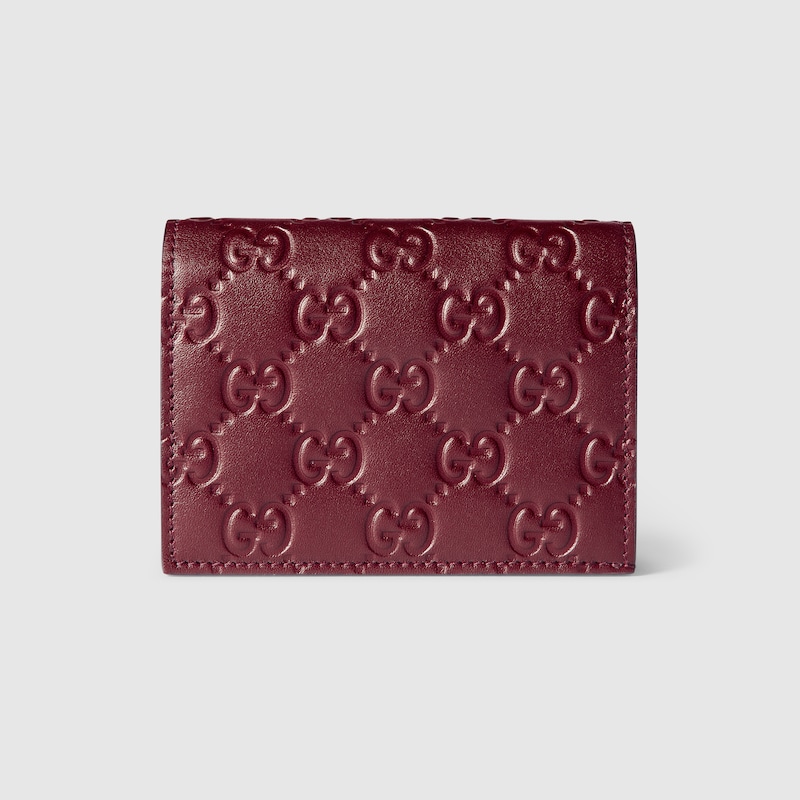 Gucci Gg Emblem Small Wallet In Burgundy