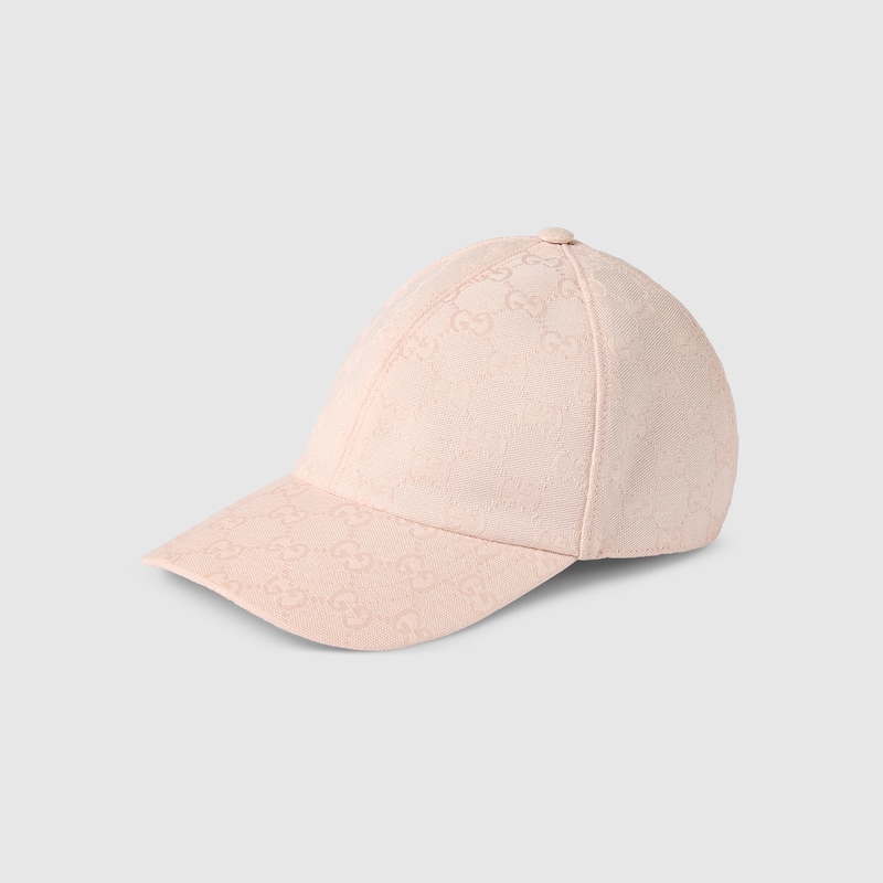 Gucci Gg Cotton Canvas Baseball Hat In Pink