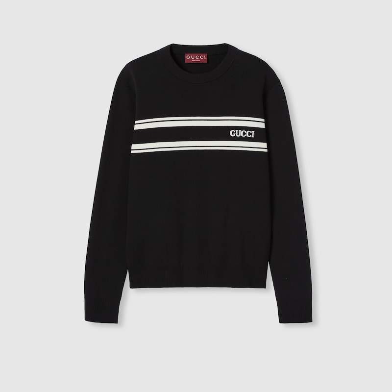 Gucci Silk Cotton Sweater With Intarsia