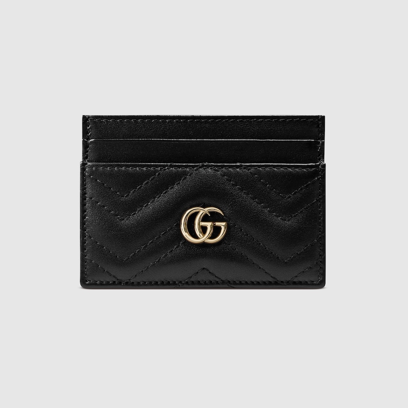 Gucci Gg Marmont Card Case In Black