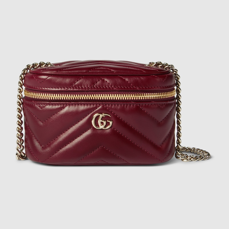 Gucci Gg Marmont Nano Vanity Bag In Burgundy