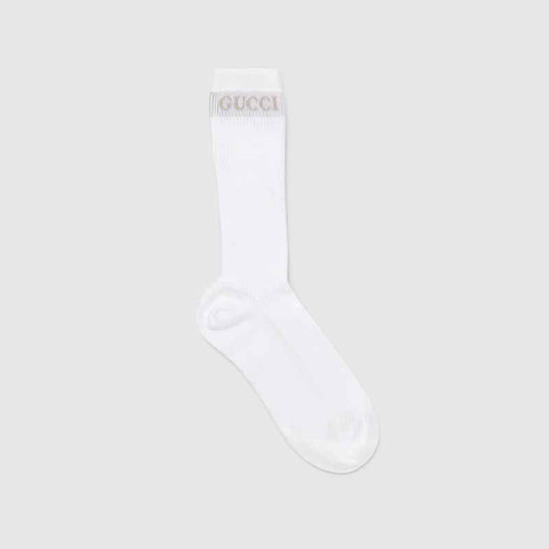 Gucci Cotton Socks In White