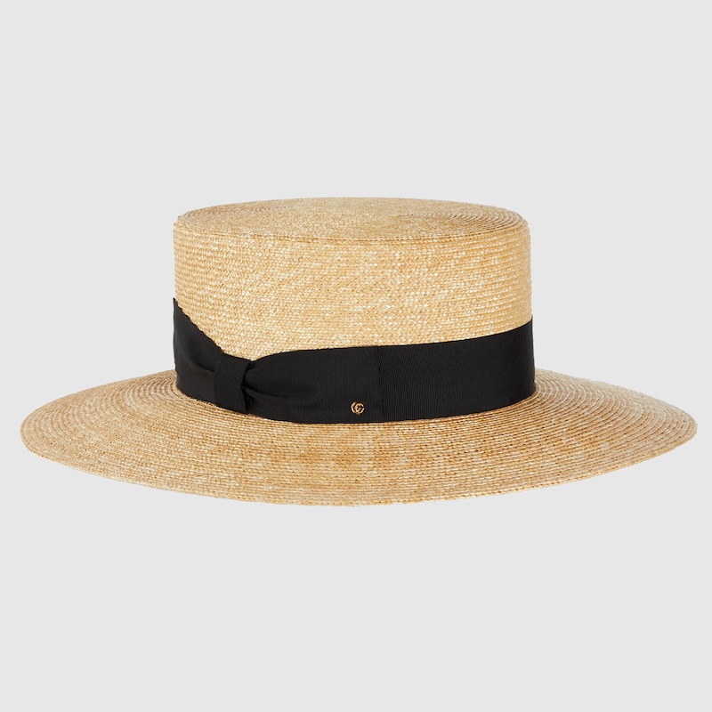 Gucci Straw Hat With Grosgrain Detail