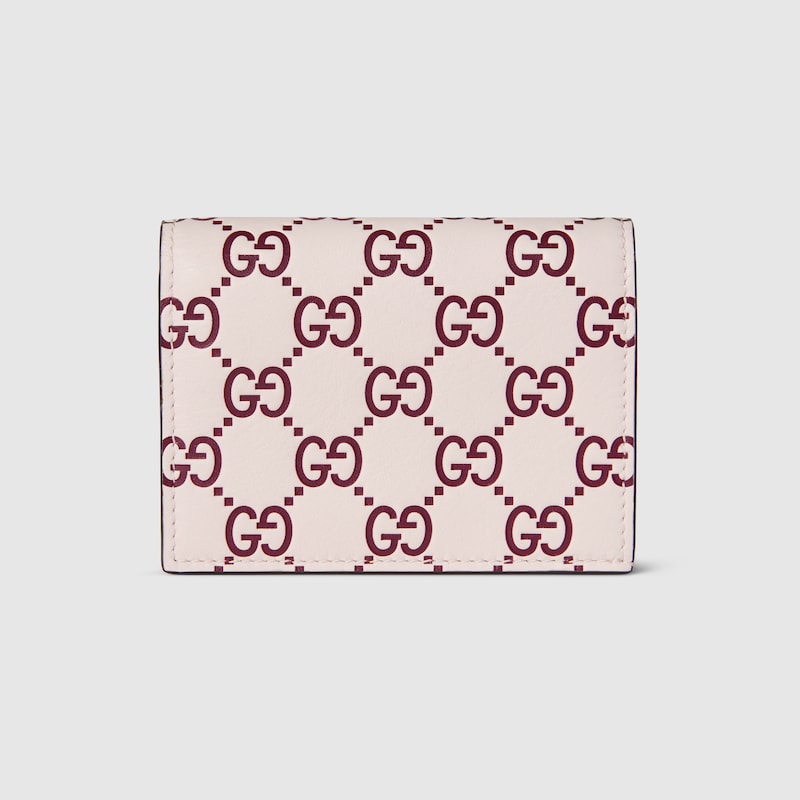 Gucci Gg Emblem Small Wallet In Pink