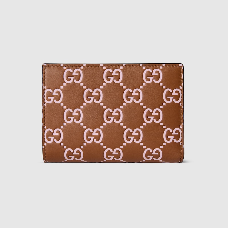 Gucci Gg Emblem Small Wallet In Brown