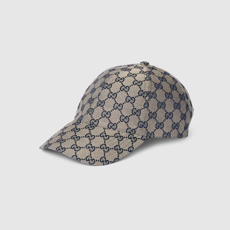Gucci Gg Cotton Canvas Baseball Hat In Blue