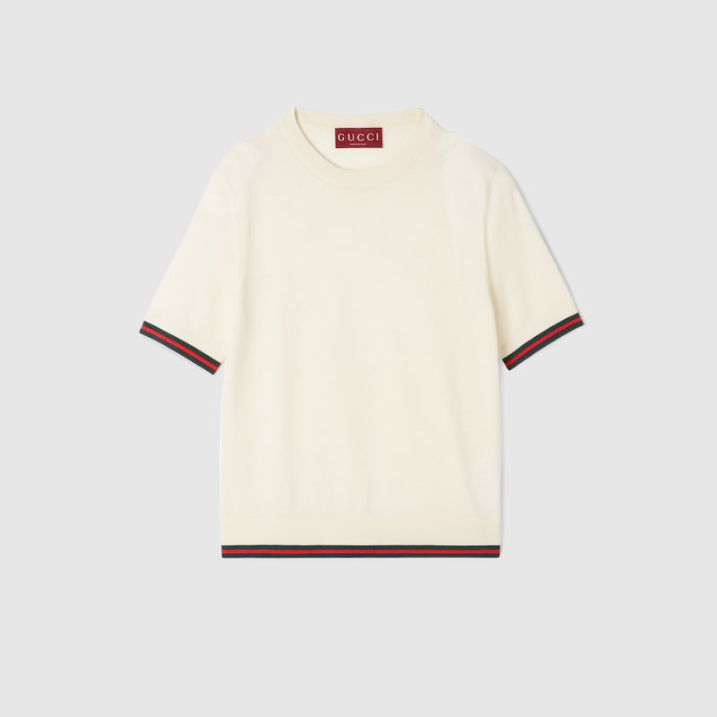 Gucci Extra Fine Cashmere Silk Top In White