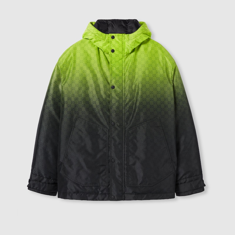 Gucci Printed Nylon Jacket In Green