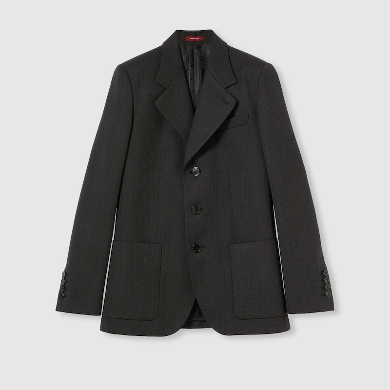 Gucci Wool Mohair Jacket In Black