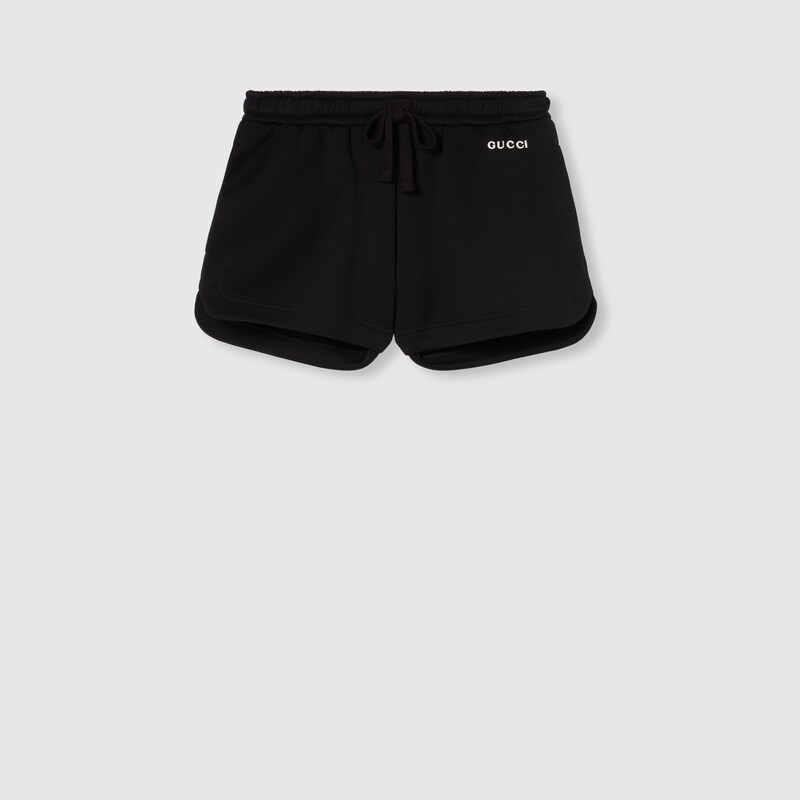 Gucci Cotton Jersey Shorts In Black