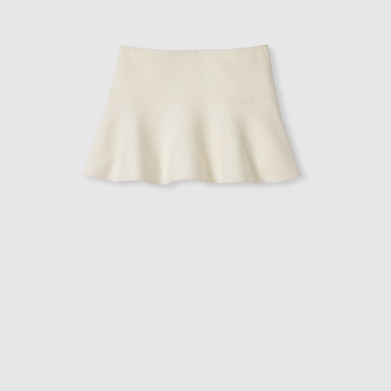 Gucci Wool Bouclé Mini Skirt In White