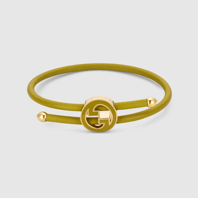 Gucci Armband Mit Rundem Gg Aus Emaille