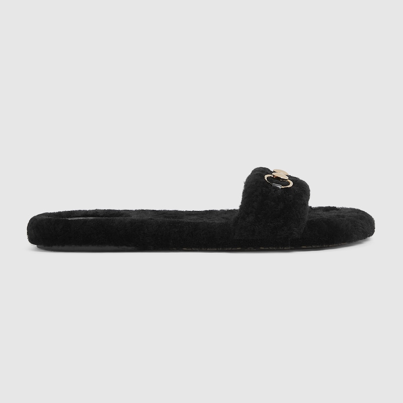 Gucci Women's Slide With Horsebit In Black