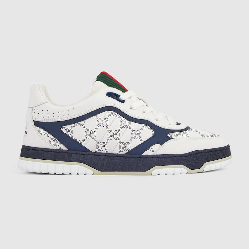 Gucci Re-web Leather Sneakers In White