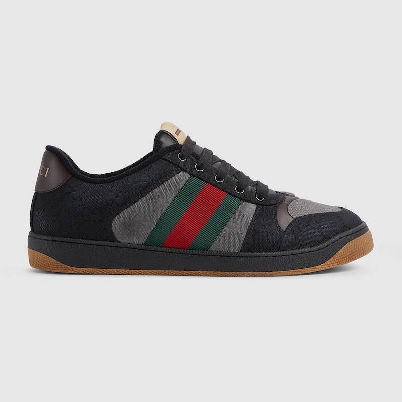 Gucci Screener Logo Sneakers In Black