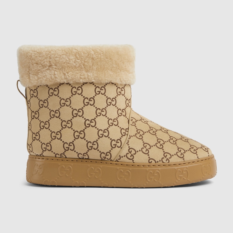 Gucci Women's Boot With Merino Wool Lining In Multi