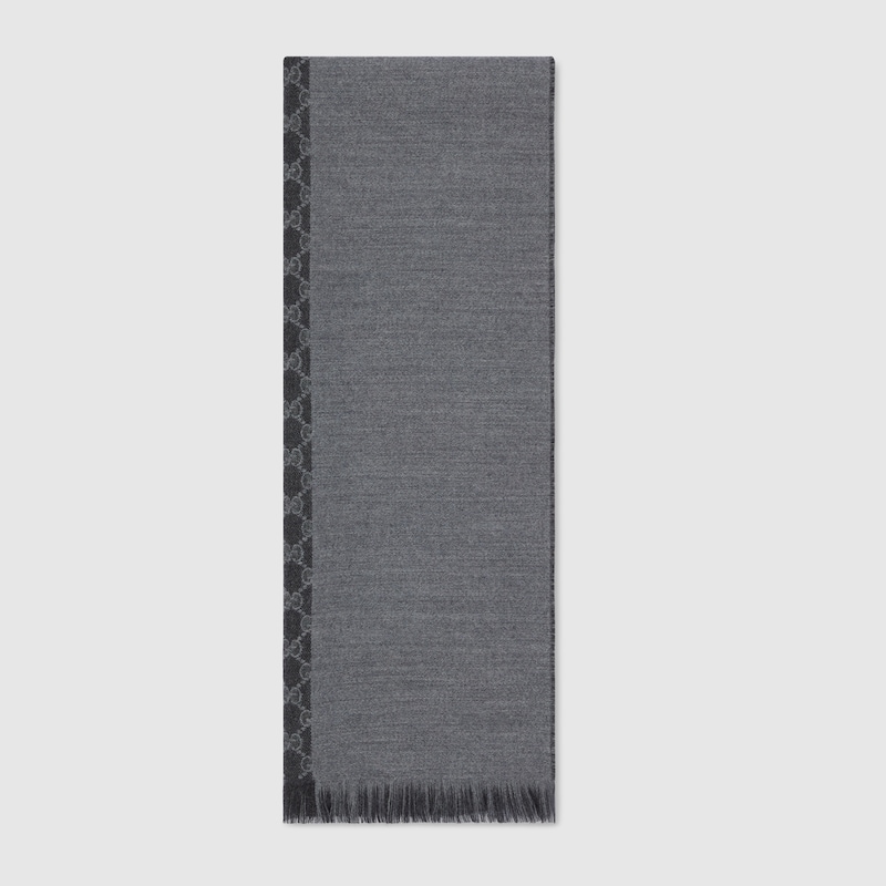 Gucci GG Wool Jacquard Scarf