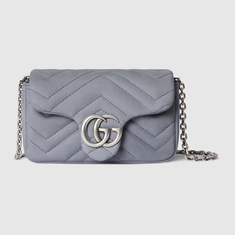 Gucci Gg Marmont Mini Shoulder Bag In Gray
