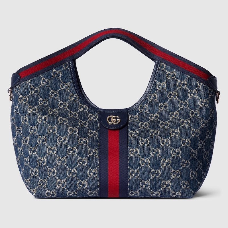 Gucci Giglio Small Tote Bag In Blue