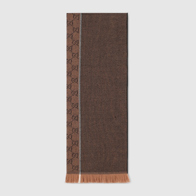 Gucci GG Wool Jacquard Scarf