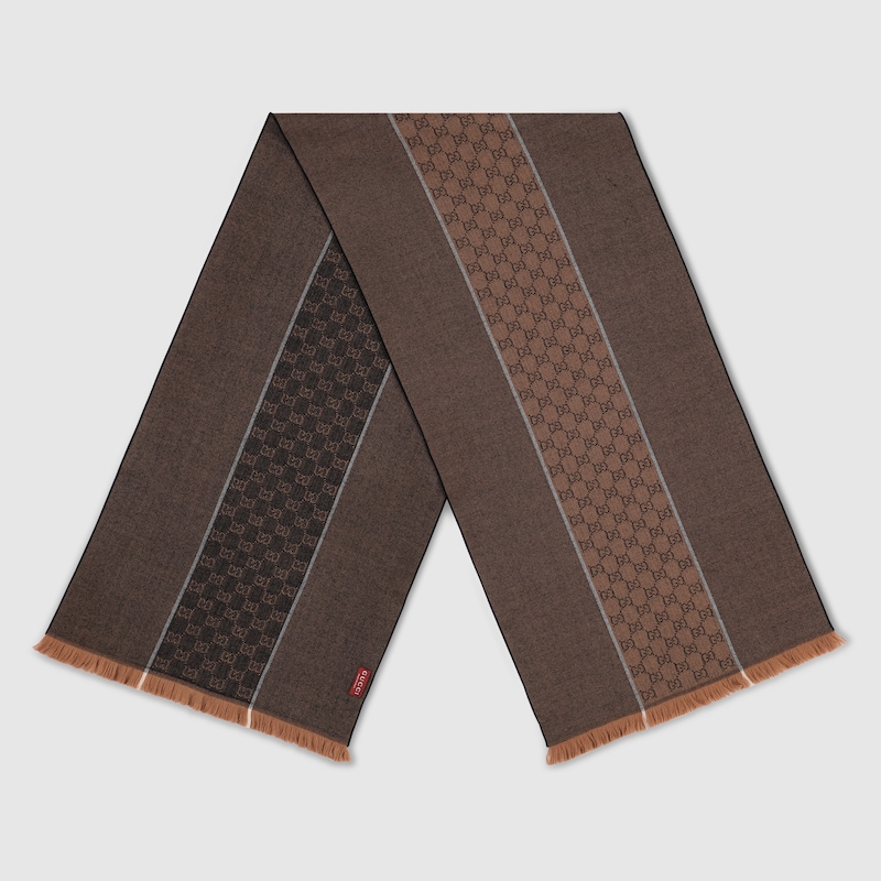 Gucci GG Wool Jacquard Scarf | Thumbnail 2 Gucci GG Wool Jacquard Scarf | Thumbnail 2