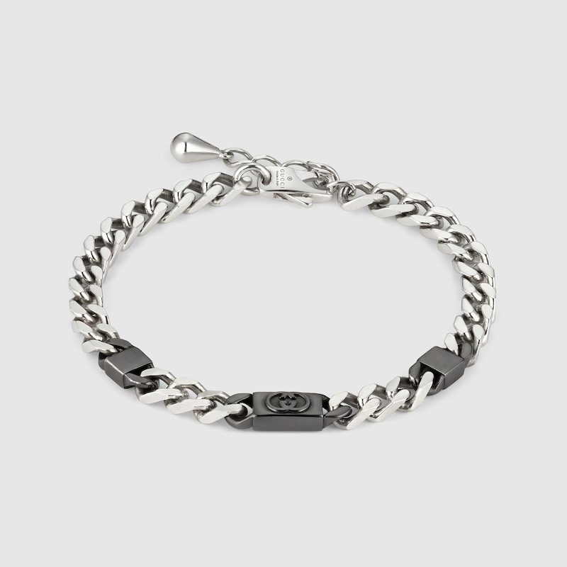 Gucci Interlocking Chain Bracelet In Metallic