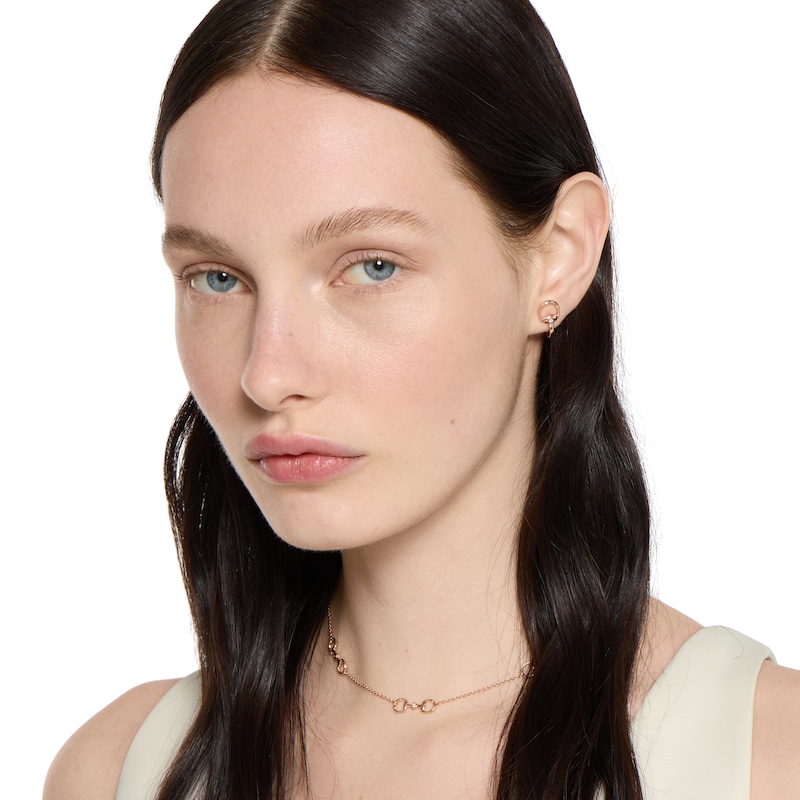 Gucci Horsebit Diamond 18k Stud Earrings | Thumbnail 3