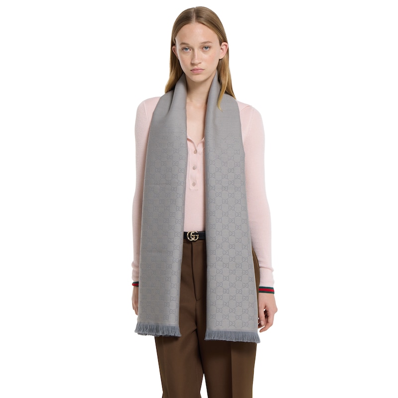 Gucci GG Wool Scarf | Thumbnail 3 Gucci GG Wool Scarf | Thumbnail 3