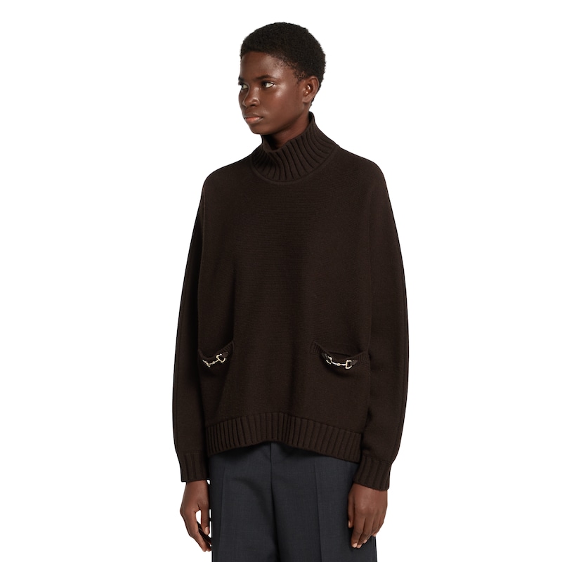 Gucci Wool Cashmere Sweater With Horsebit | Thumbnail 3 Gucci Wool Cashmere Sweater With Horsebit | Thumbnail 3