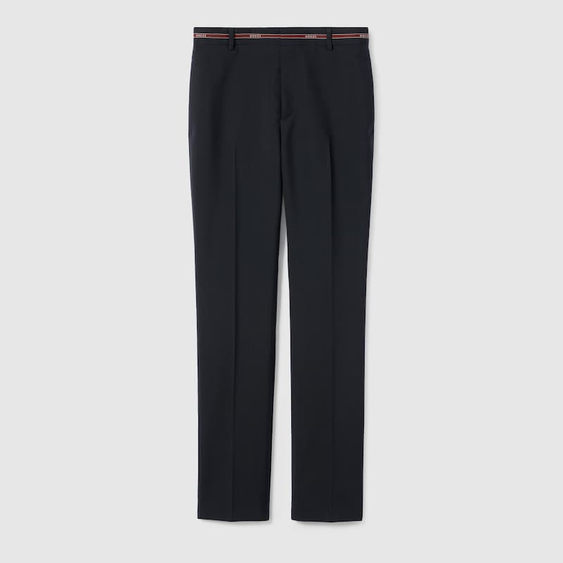 Wool Pants With Gucci Selvedge Detail Wool Pants With Gucci Selvedge Detail