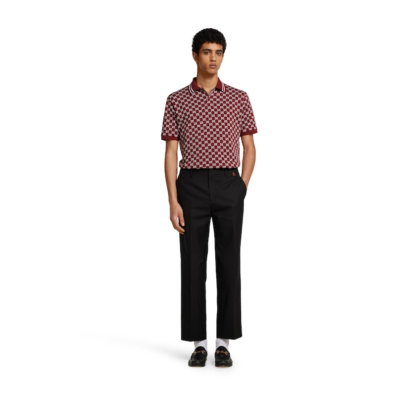 Gucci GG Cotton Piquet Jacquard Polo Shirt | Thumbnail 2 Gucci GG Cotton Piquet Jacquard Polo Shirt | Thumbnail 2