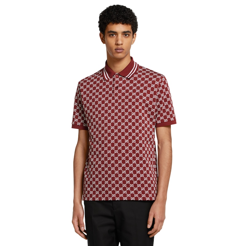 Gucci GG Cotton Piquet Jacquard Polo Shirt | Thumbnail 3 Gucci GG Cotton Piquet Jacquard Polo Shirt | Thumbnail 3