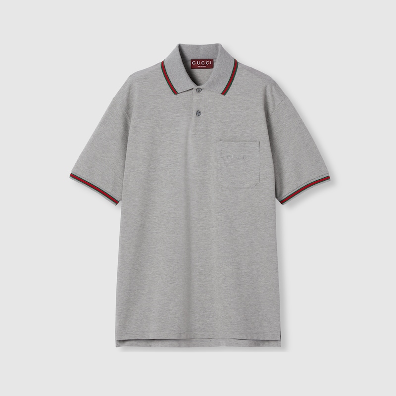 Cotton Piquet Polo Shirt With Embroidery Cotton Piquet Polo Shirt With Embroidery