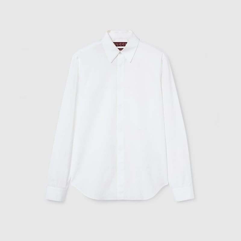 Cotton Poplin Shirt With Embroidery Cotton Poplin Shirt With Embroidery