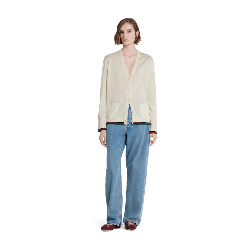 Gucci Extra Fine Cashmere Silk Cardigan | Thumbnail 2 Gucci Extra Fine Cashmere Silk Cardigan | Thumbnail 2