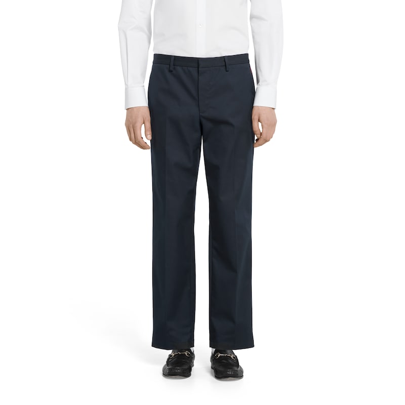 Gucci Cotton Twill Pant With Web Detail | Thumbnail 3 Gucci Cotton Twill Pant With Web Detail | Thumbnail 3