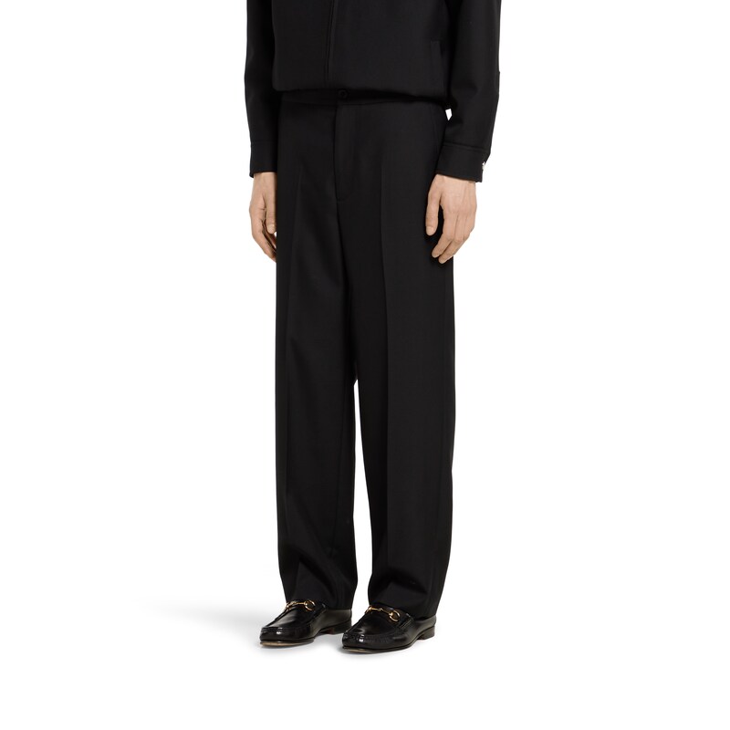 Gucci Wool Blend Twill Pant With Logo | Thumbnail 3 Gucci Wool Blend Twill Pant With Logo | Thumbnail 3