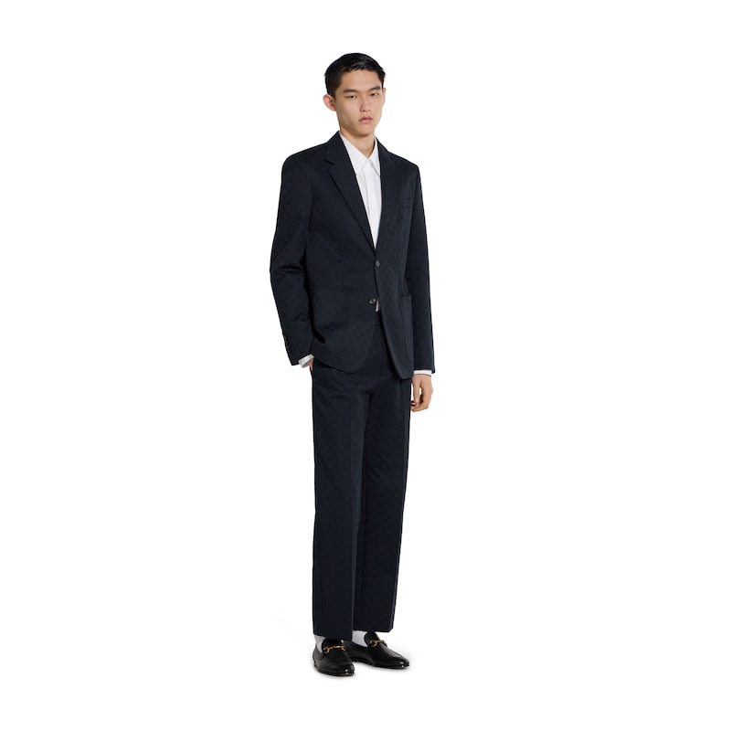 Gucci GG Cotton Gabardine Jacquard Jacket | Thumbnail 2 Gucci GG Cotton Gabardine Jacquard Jacket | Thumbnail 2