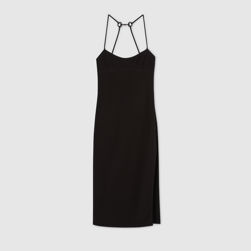 Silk Dress With Crystal Horsebit