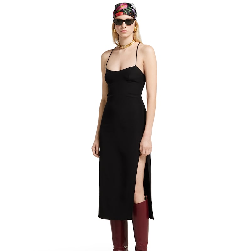 Gucci Silk Dress With Crystal Horsebit | Thumbnail 3 Gucci Silk Dress With Crystal Horsebit | Thumbnail 3