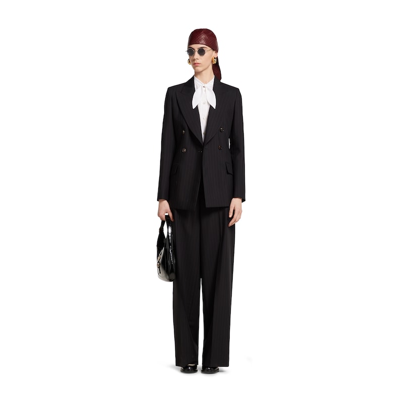 Gucci Pinstripe Gucci Wool Jacquard Jacket | Thumbnail 2 Gucci Pinstripe Gucci Wool Jacquard Jacket | Thumbnail 2
